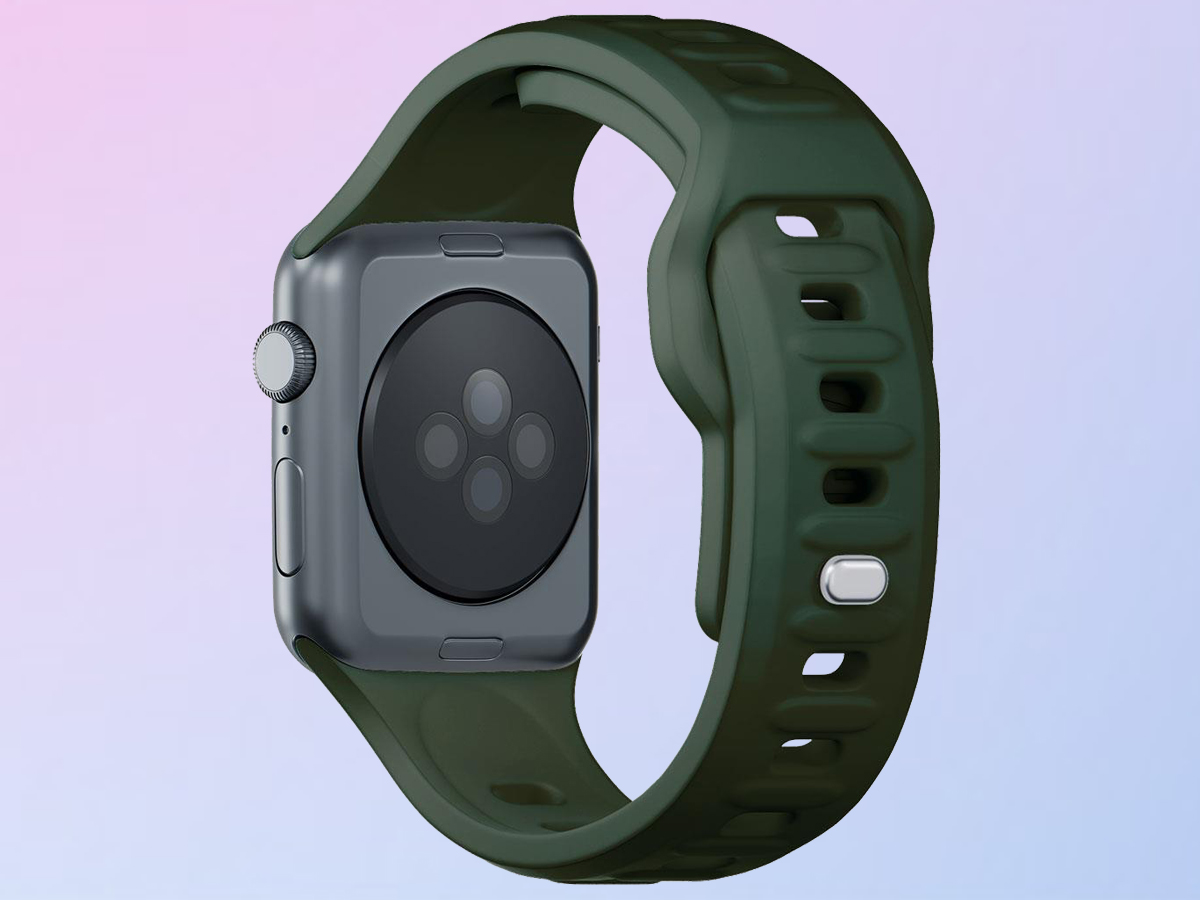 3mk Silicone Watch Strap für Apple Watch 38/40/41 mm in Dunkelgrün