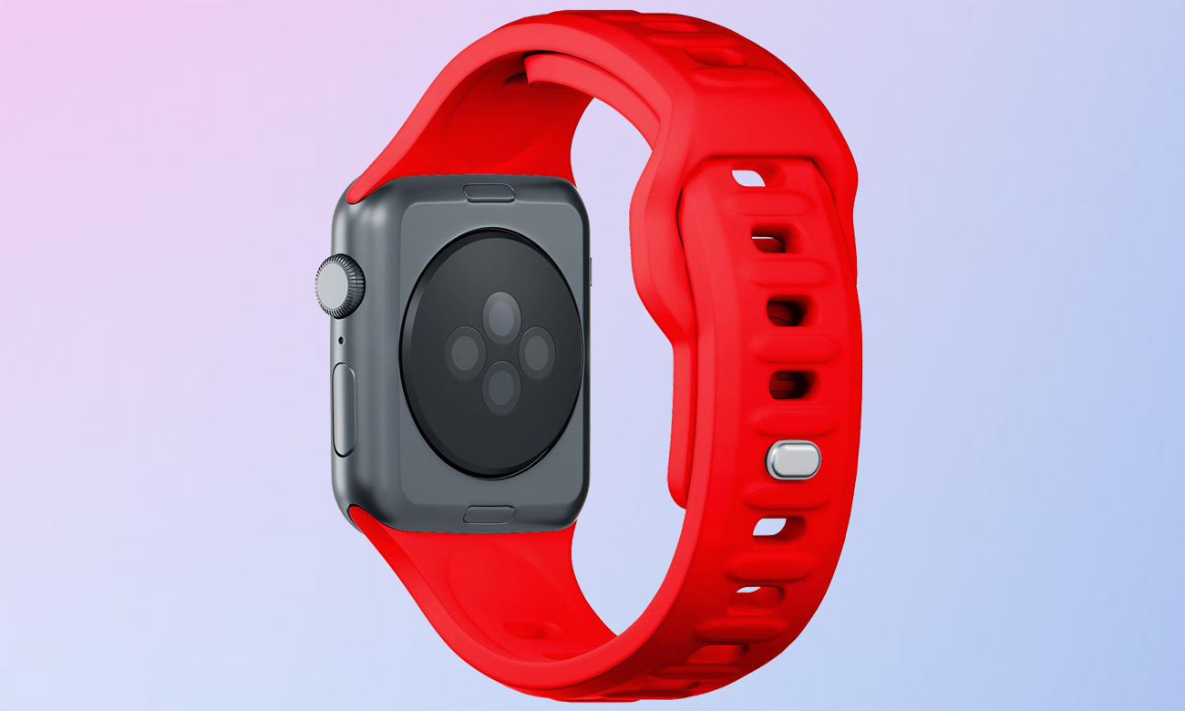 3mk Silicone Watch Strap für Apple Watch 38/40/41 mm in Rot