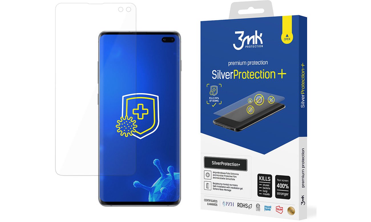 Folie / Glas für Smartphone 3mk SilverProtection+ für Samsung Galaxy S10+ 5903108302678