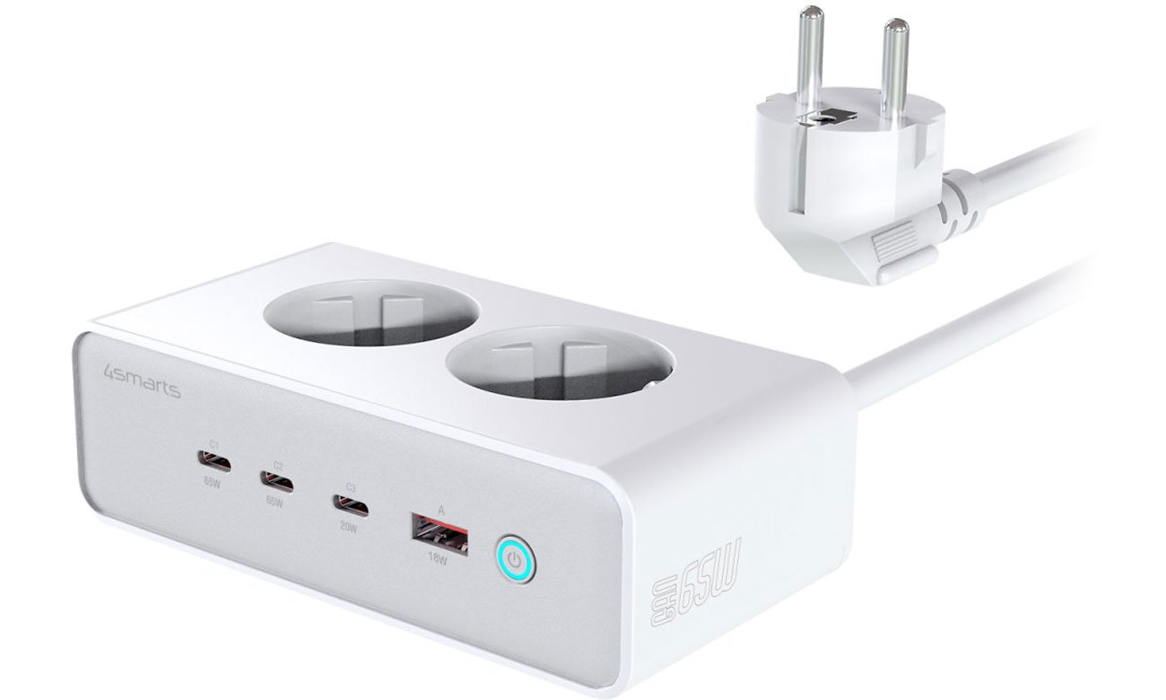 Przedłużacz 4smarts 6w1 65 W GaN