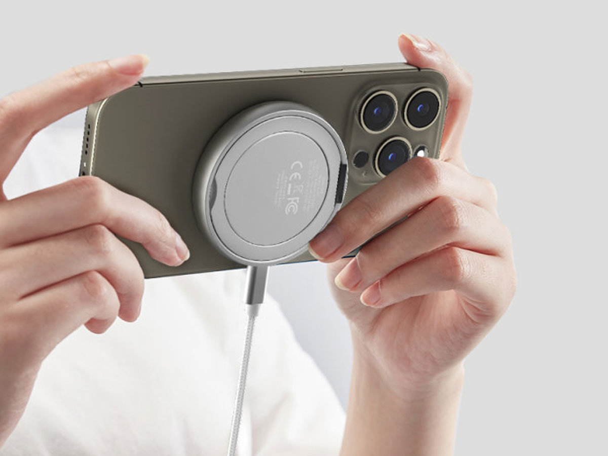 4Smarts Ład. indukcyjna Kickstand 15W srebrna/silver