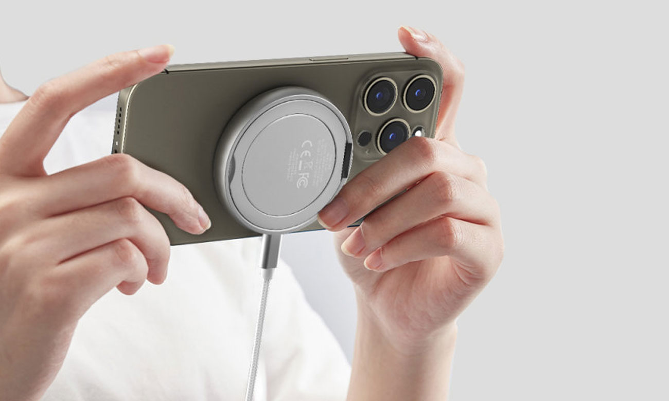 4Smarts Ład. indukcyjna Kickstand 15W srebrna/silver