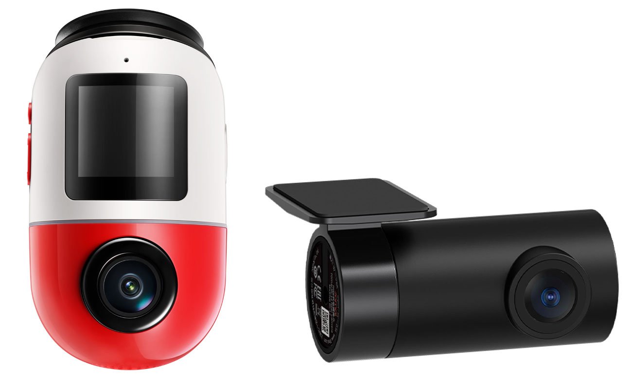 Wideorejestrator 70mai Omni X800 Dual Czerwony - Widok ogólny