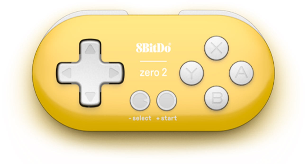 8BitDo Zero 2 Bluetooth Mini Controller Gelb