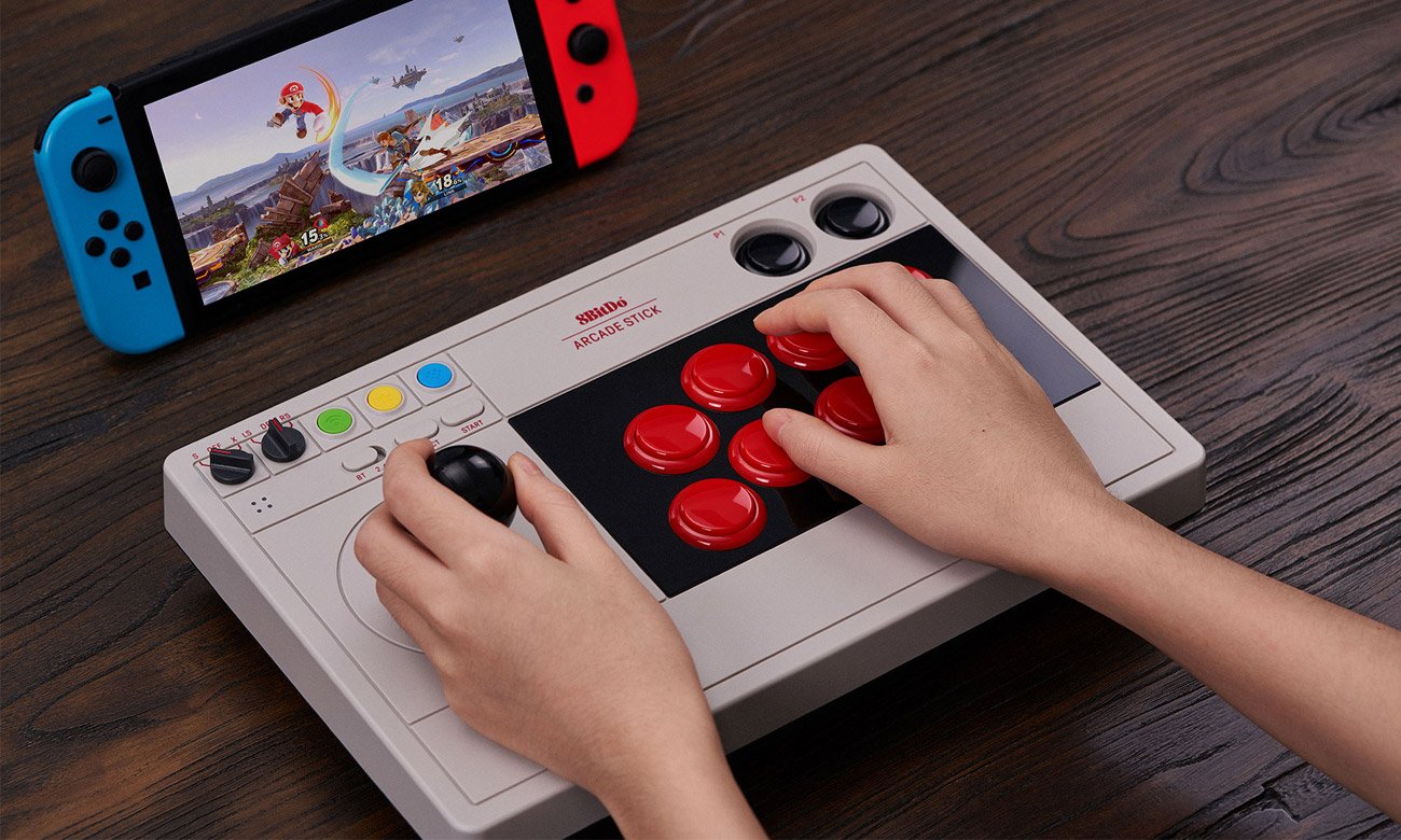 8BitDo Arcade Stick Controller für PC und Nintendo Switch - Dynamisches Tastenlayout