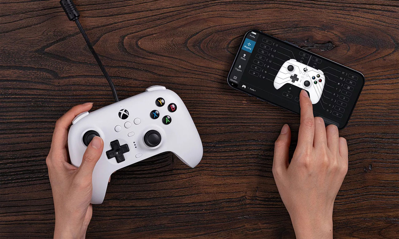 8BitDo Ultimate Wired Xbox Pad White Aplikacja