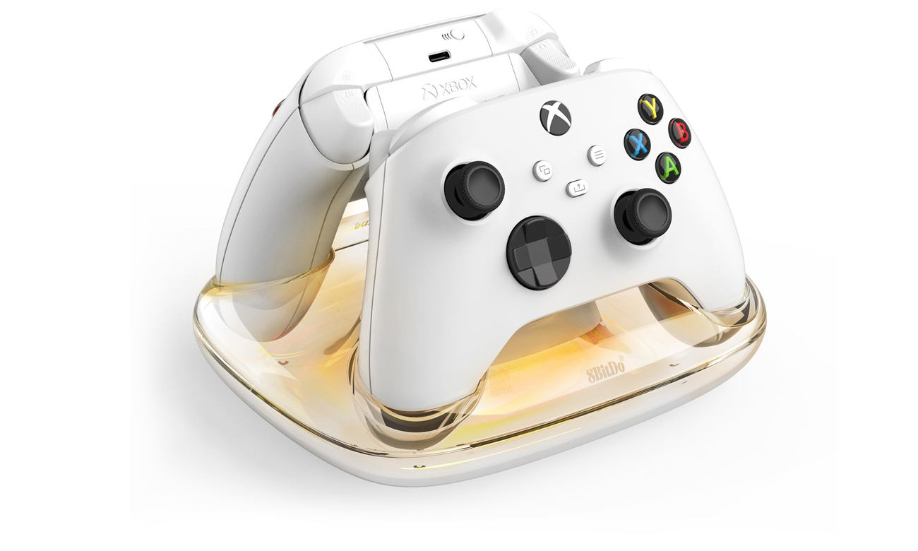 Podwójna stacja ładująca 8BitDo do padów Xbox Biała - Ładowanie padów
