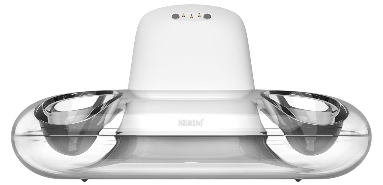 Podwójna stacja ładująca 8BitDo do padów Xbox Biała - Widok od przodu