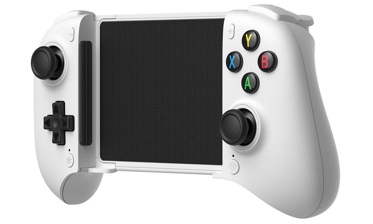 Kontroler 8BitDo Ultimate Mobile Gaming Controller White - Widok od przodu pod kątem