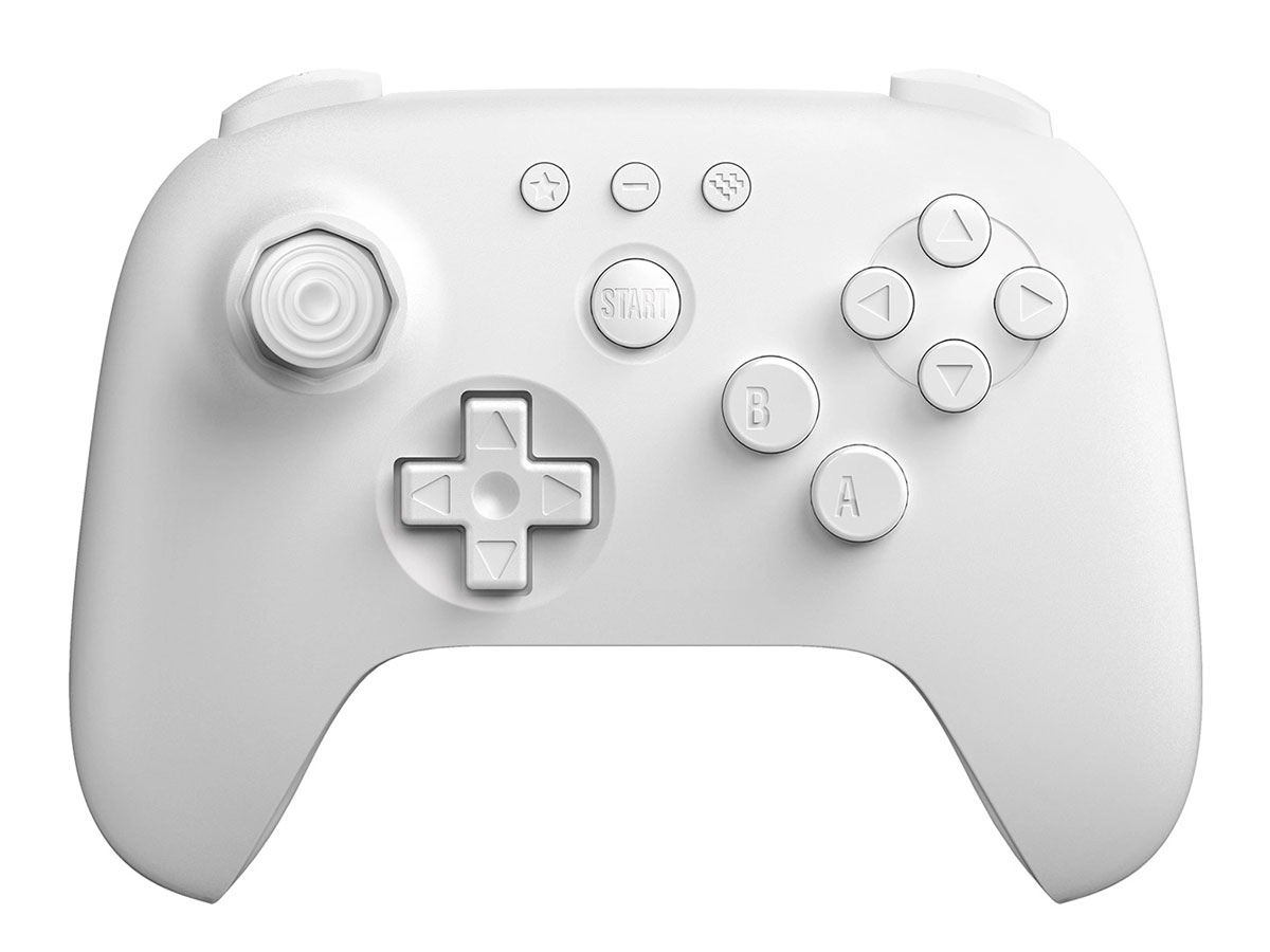 Kontroler 8BitDo 64 Bluetooth Controller Biały - Widok od przodu