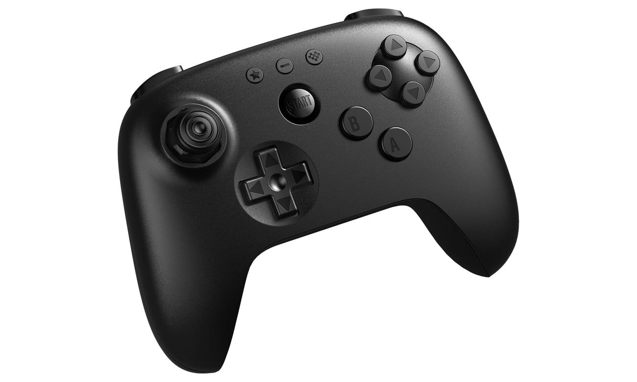 Kontroler 8BitDo 64 Bluetooth Controller Czarny - Widok od przodu pod kątem
