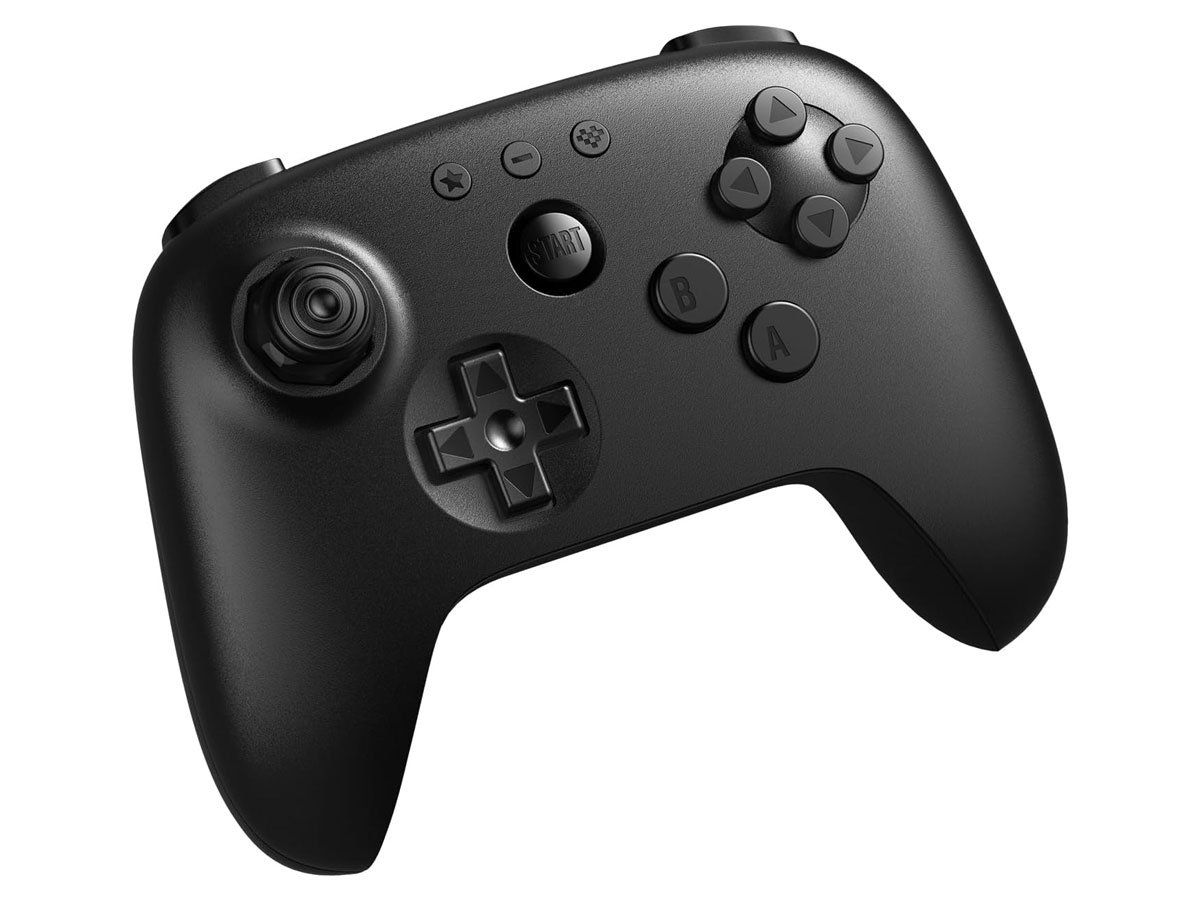 Kontroler 8BitDo 64 Bluetooth Controller Czarny - Widok od przodu pod kątem
