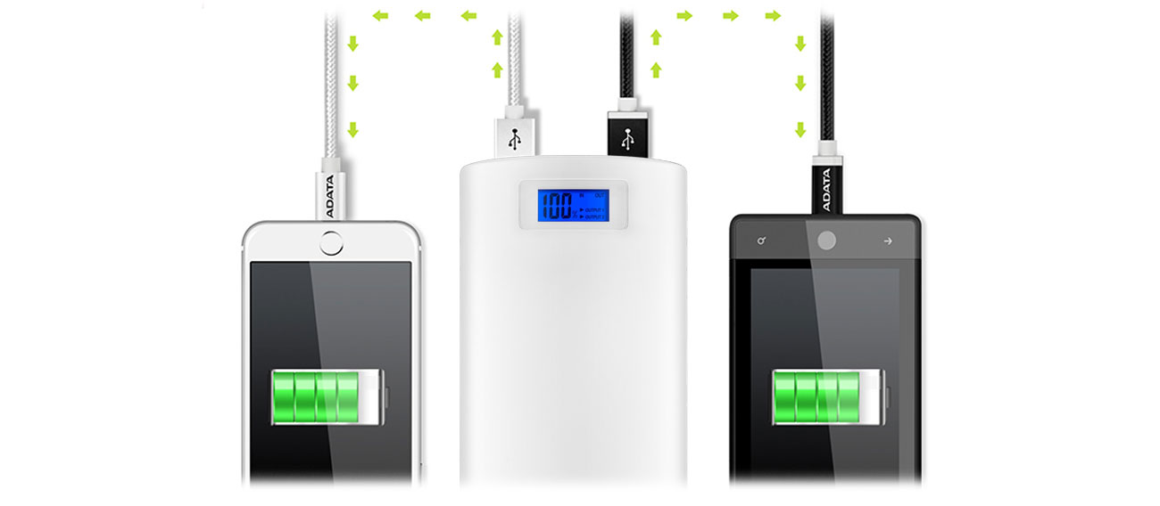ADATA P20000D dwa porty USB