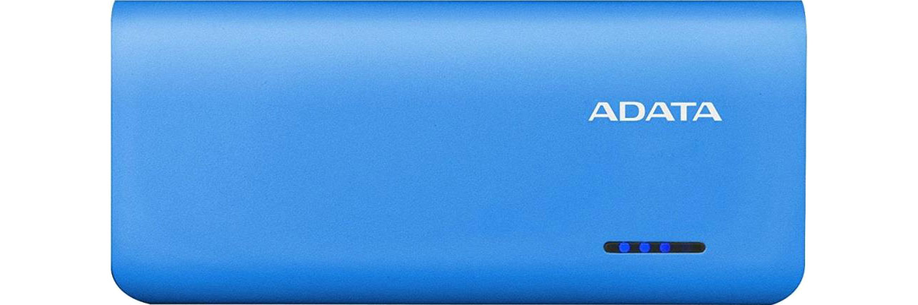 Power Bank ADATA PT100 niebieski/biały Obudowa, wskaźnik LED