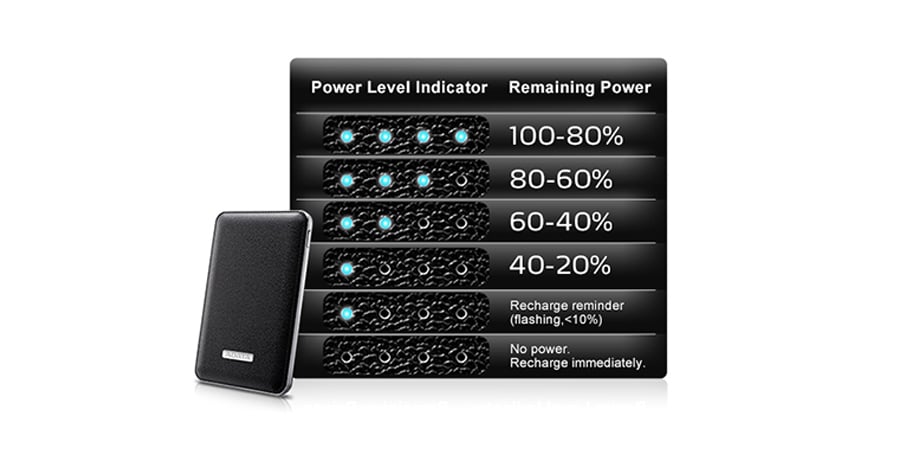 Power Bank ADATA PV120 5100mAh Czarny APV120-5100M-5V-CBK