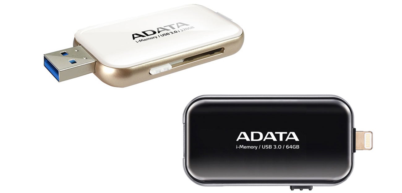 ADATA 64GB i-Memory UE710 złącza USB Lightning