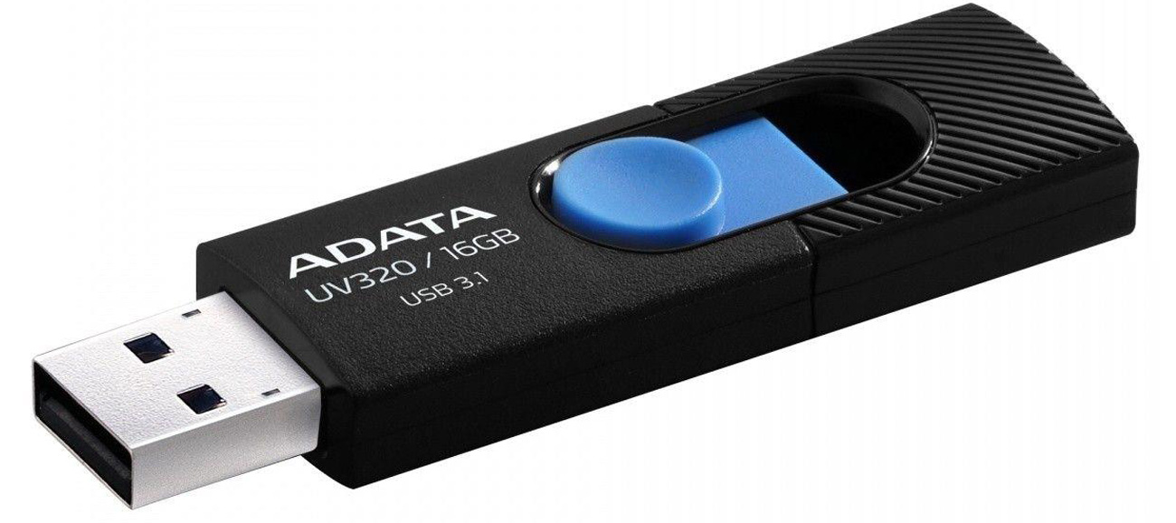 Pendrive ADATA UV320 16 GB czarno-niebieski