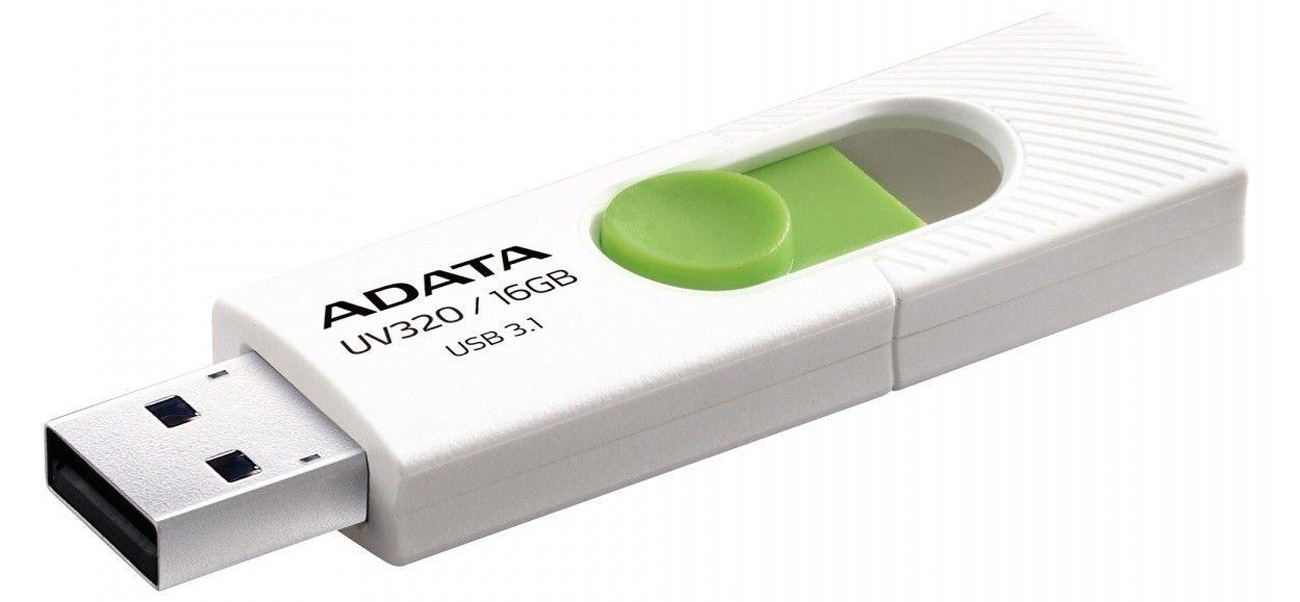 Pendrive ADATA UV320 16 GB biało-zielony