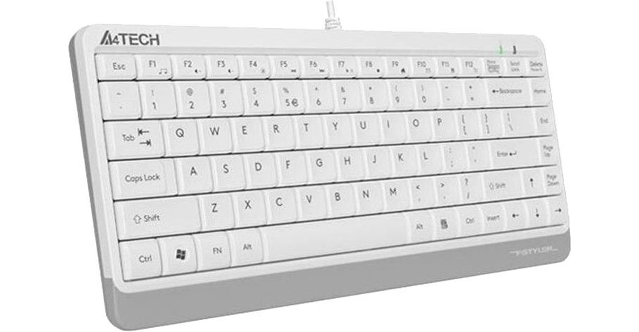 A4Tech FK11 White widok z góry pod kątem