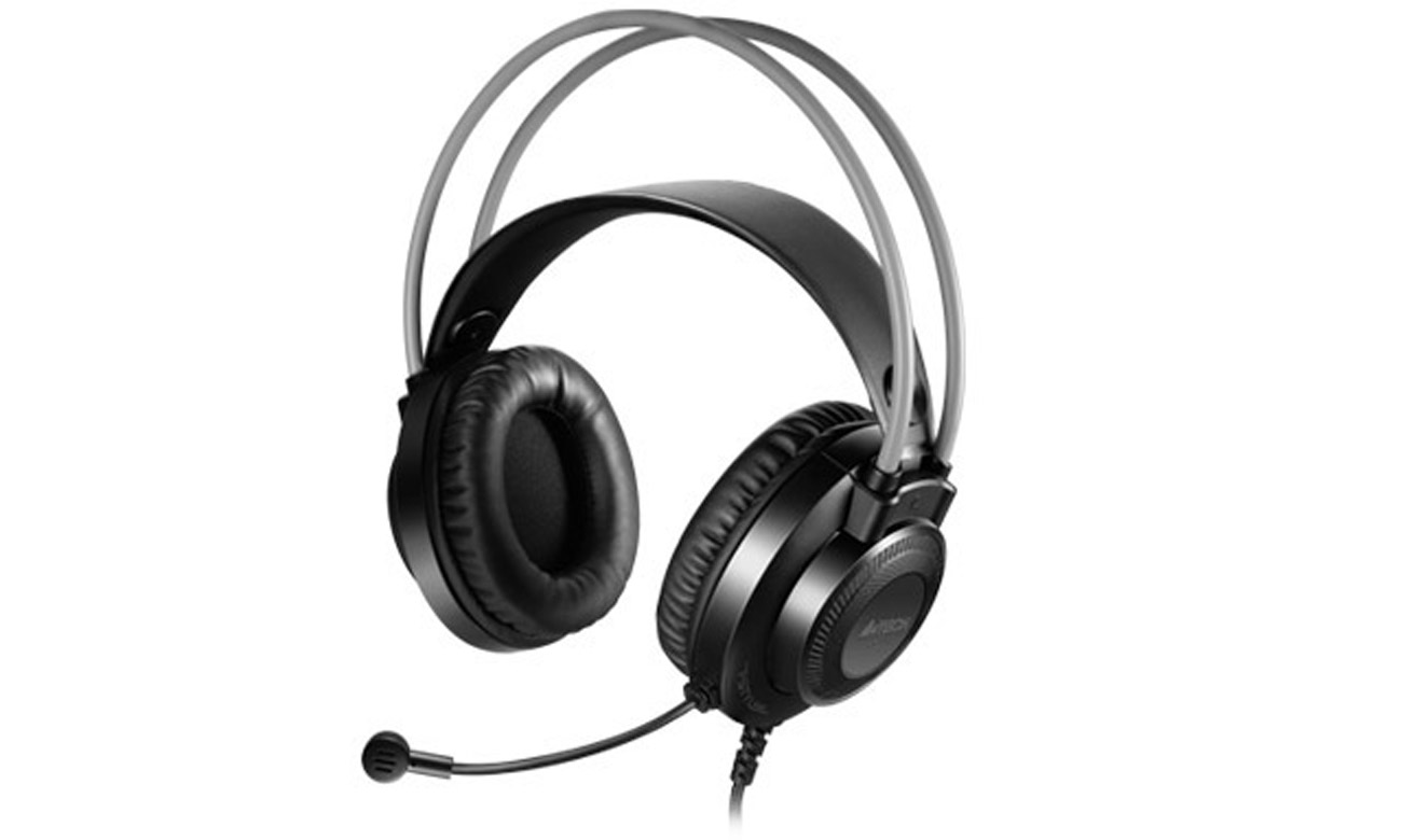 Zestaw słuchawkowy A4Tech FH200i Minijack 3,5 mm Czarny - Widok od przodu pod kątem