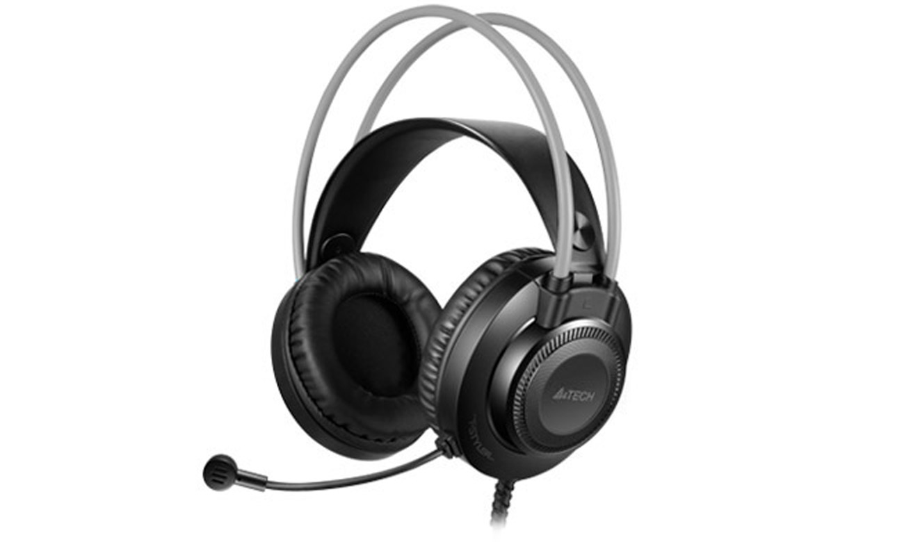 Zestaw słuchawkowy A4Tech FH200i Minijack 3,5 mm Czarny - Widok od przodu pod kątem