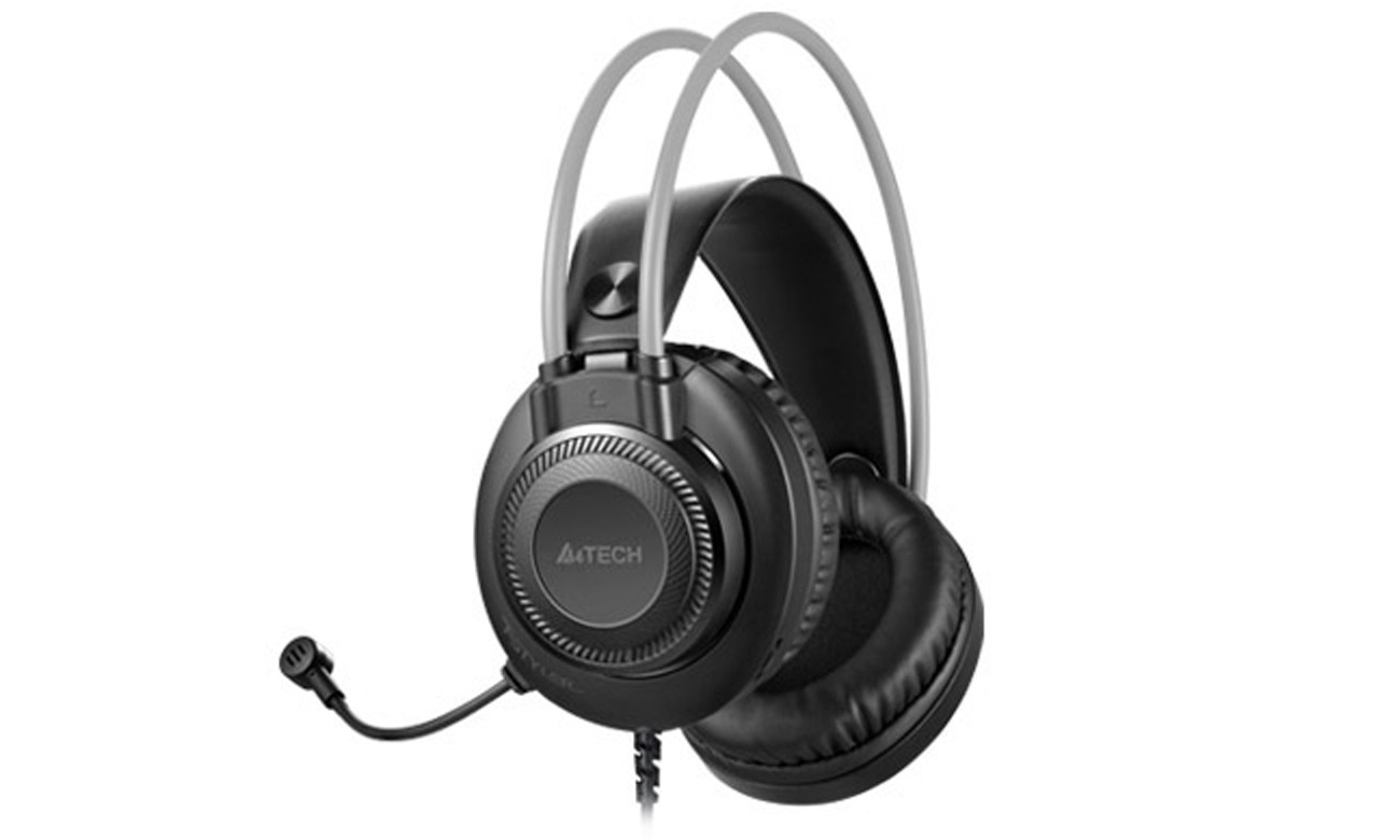 Zestaw słuchawkowy A4Tech FH200i Minijack 3,5 mm Czarny - Widok od tyłu pod kątem