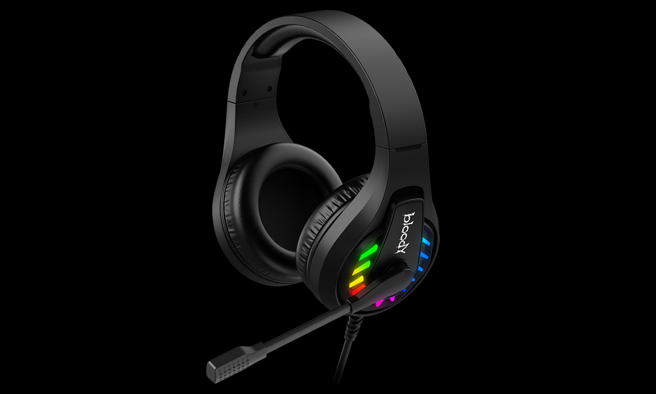 Zestaw słuchawkowy A4Tech Bloody G230 7.1 Black USB - Widok od przodu pod kątem