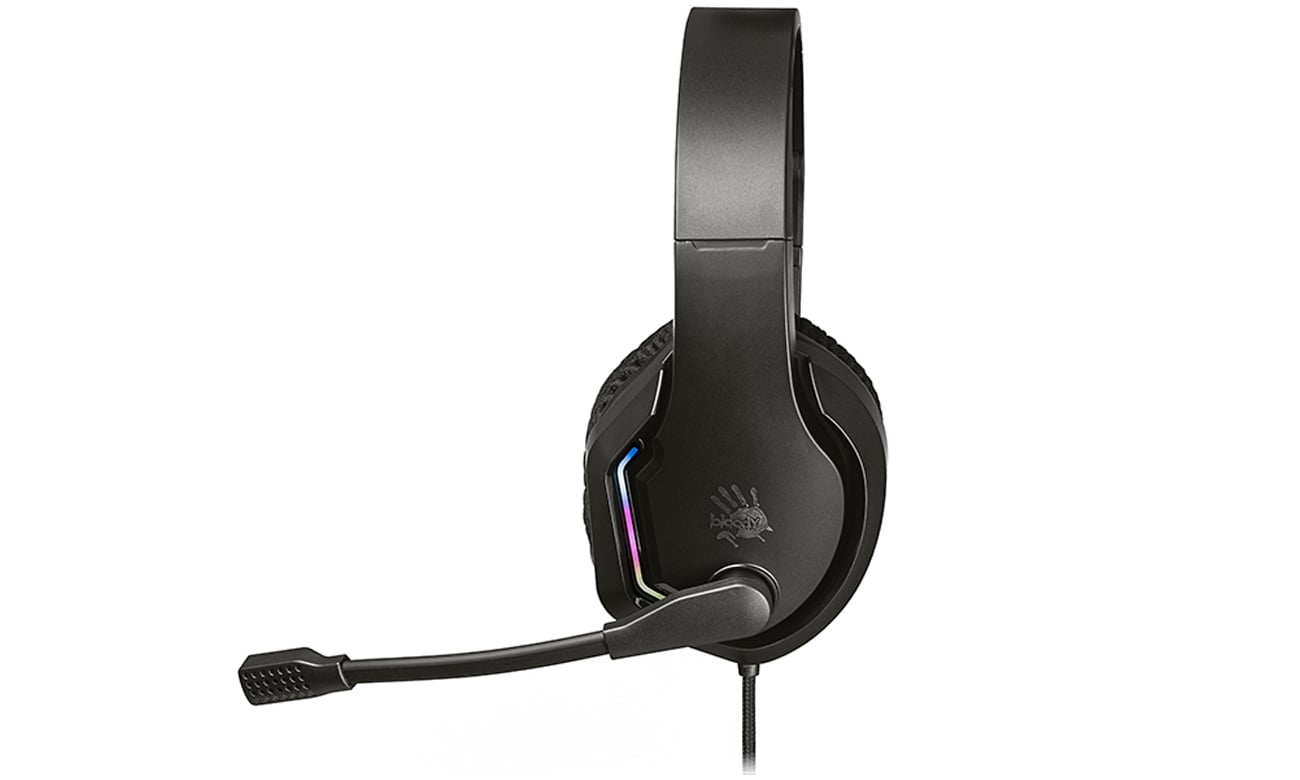 Zestaw słuchawkowy dla graczy A4Tech Bloody G260p Czarny - Widok z boku