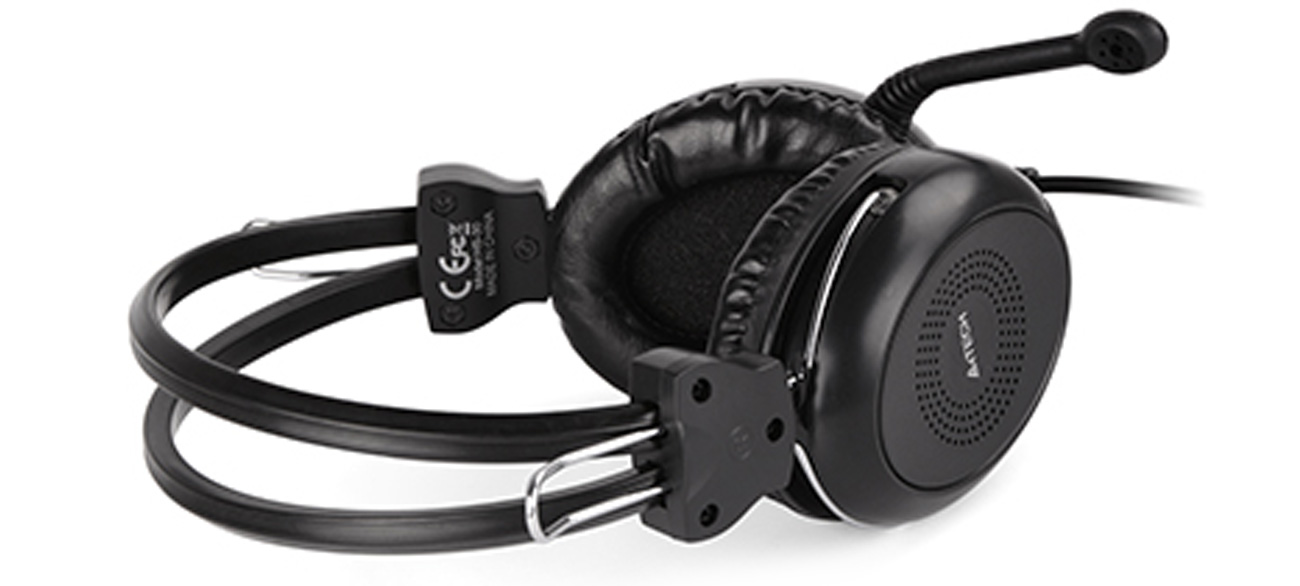 Zestaw słuchawkowy A4Tech HS-30 - Widok z boku na płasko