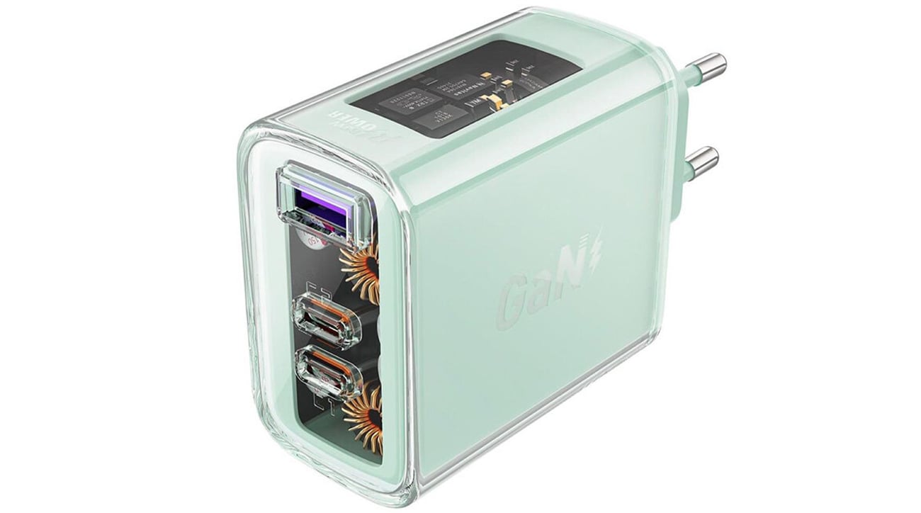 Ładowarka sieciowa ACEFAST 2 x USB-C,USB GaN 65W