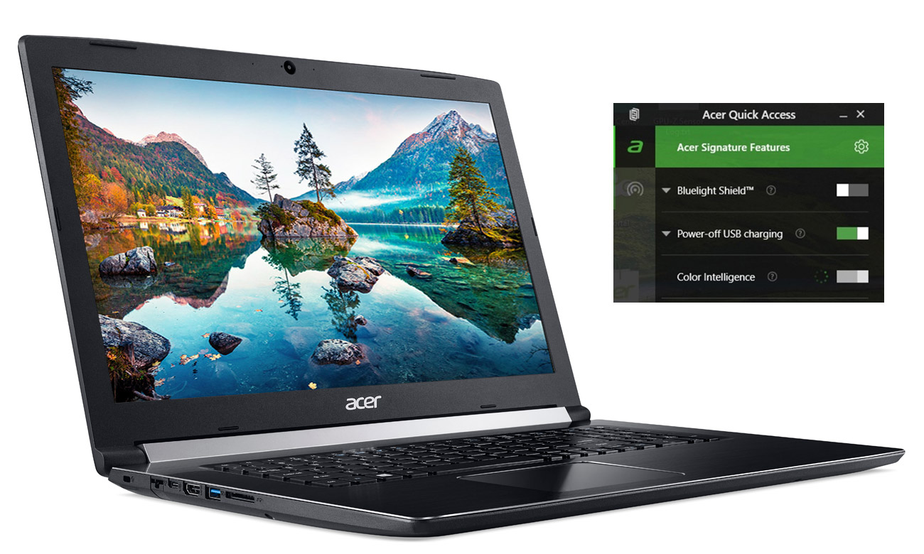 Acer Aspire 5 Technologie Acer Color Intelligence, Acer BluelightShield