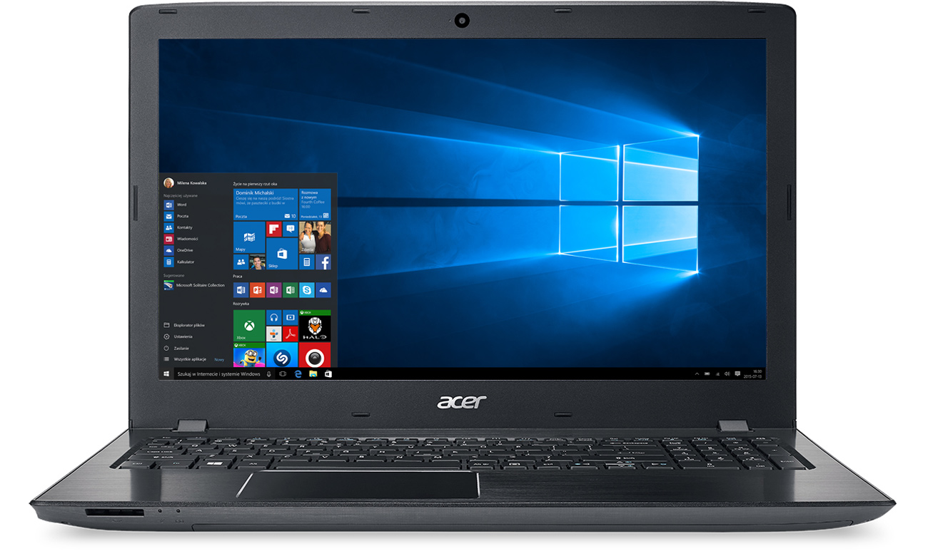 Acer E5-575G srebrny z ukłądem graficznym intel hd graphics