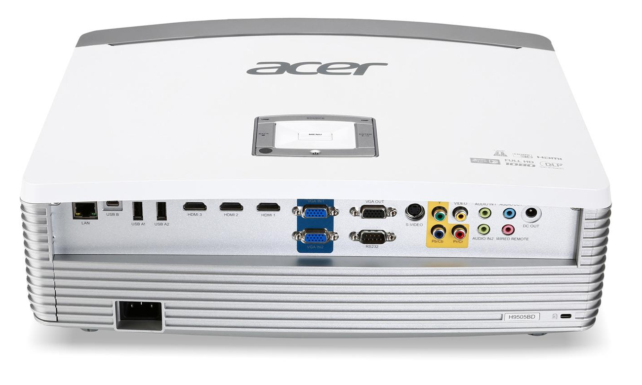 Acer H9505BD widok z tyłu