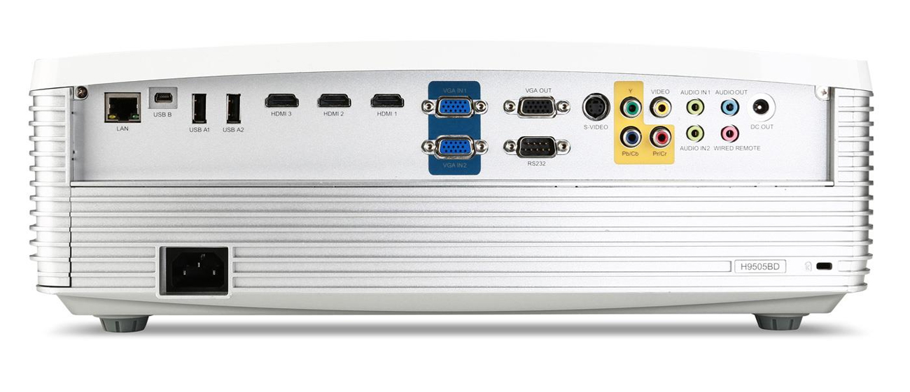 Acer H9505BD widok złącz