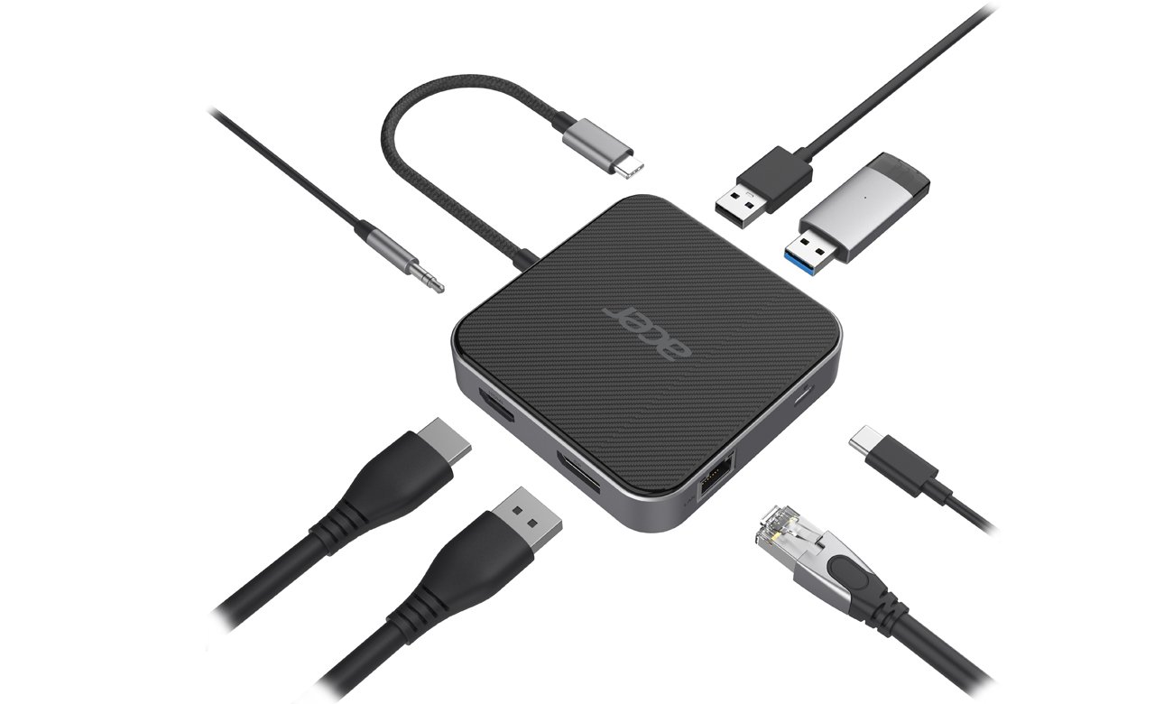 Acer 7 in 1 USB4 8K Multi Display hub podłączanie