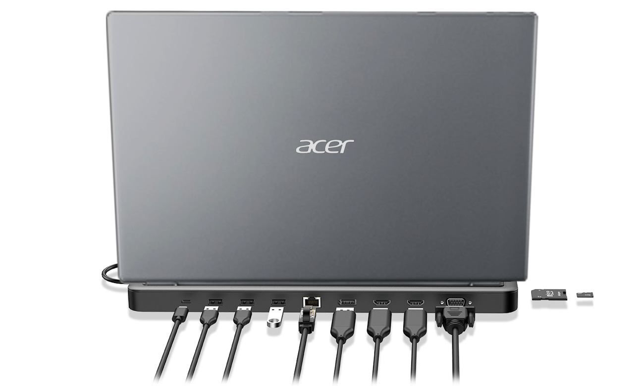 Acer 13in1 Type C Minidock podłączanie