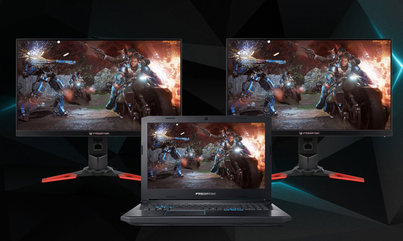 Acer Predator Helios 500 Obsługa do 3 wyświetlaczy