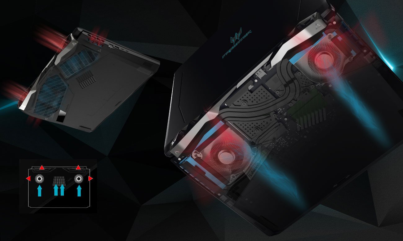 Acer Predator Helios 500 chłodzenie AeroBlade 3D Fan