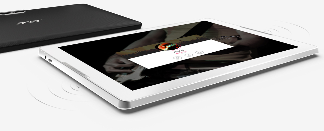 Acer Iconia One 10 głośniki stereo z systemem DTS-HD Premium Sound