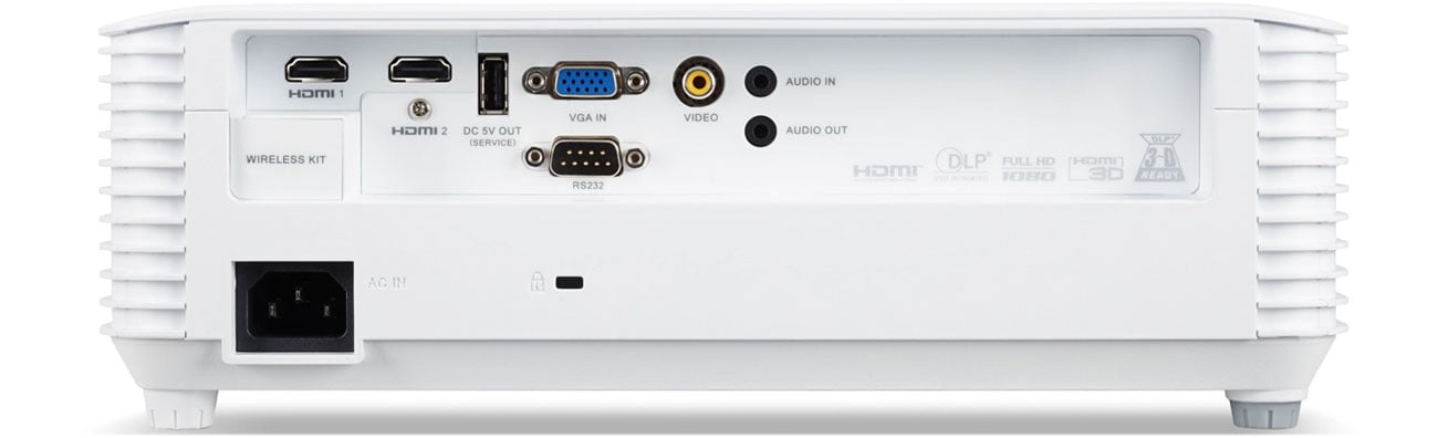 Acer X1528i porty
