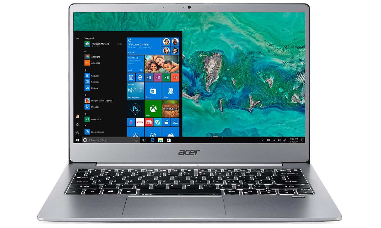 Acer Swift 3 układ graficzny Intel UHD Graphics 620