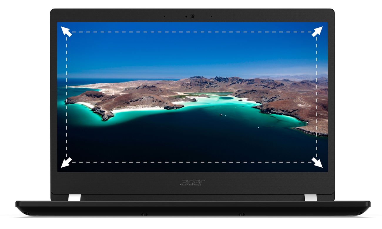 Acer TravelMate X3 szerokie pole widzenia