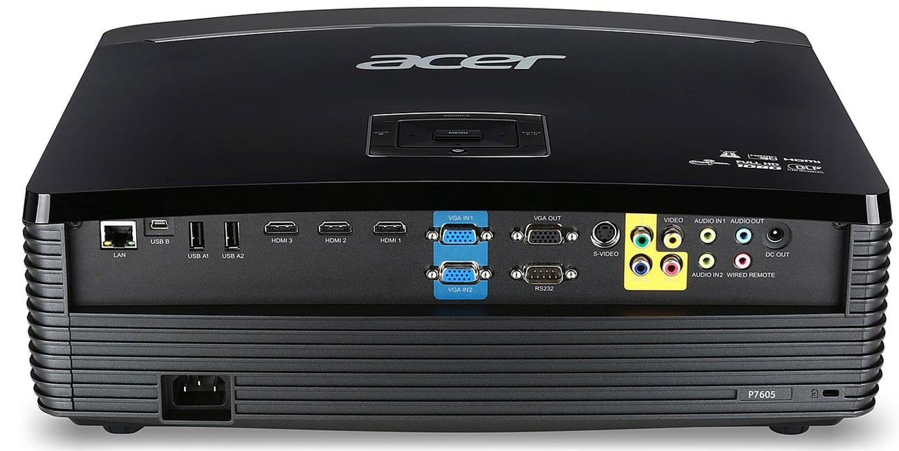 Acer P7605 widok złącz