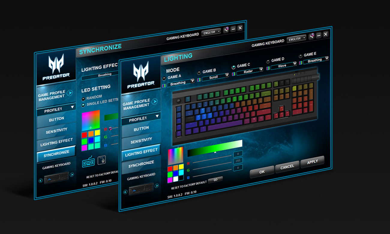 Acer Predator Aethon 500 Podświetlenie
