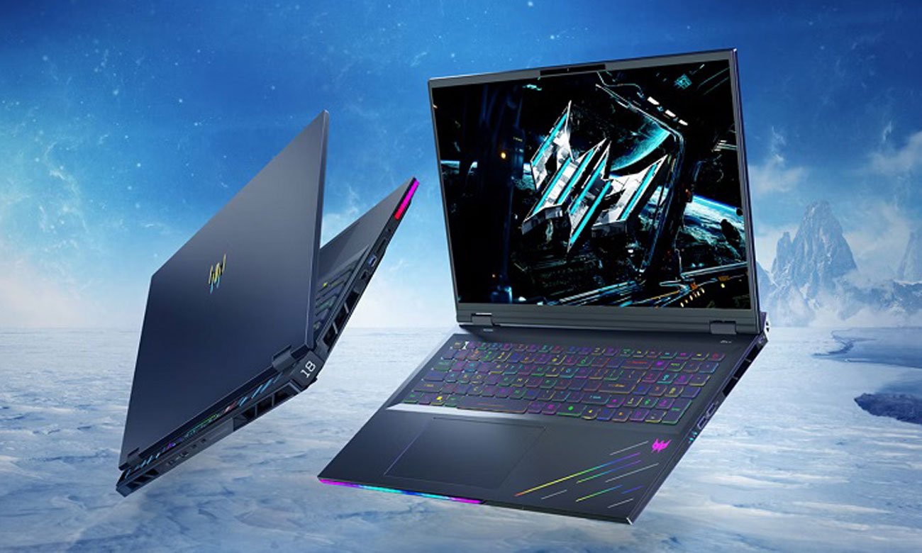 Acer Predator Helios 18 ekran oraz klawiatura
