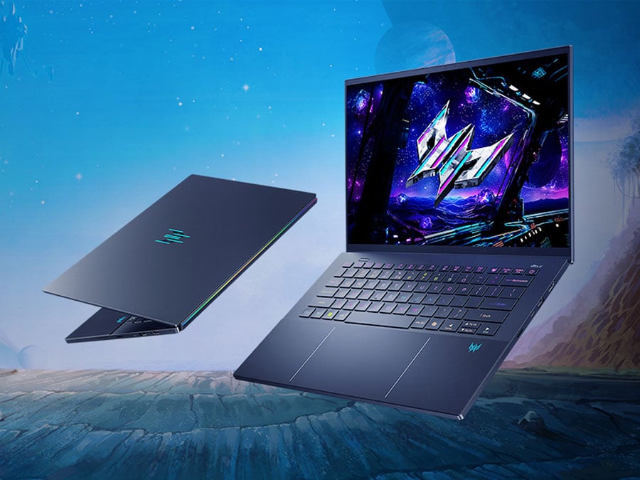 Acer Predator Triton 14 ekran oraz pokrywa matrycy