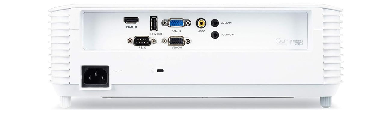 Acer S1386WH widok z tyłu, porty