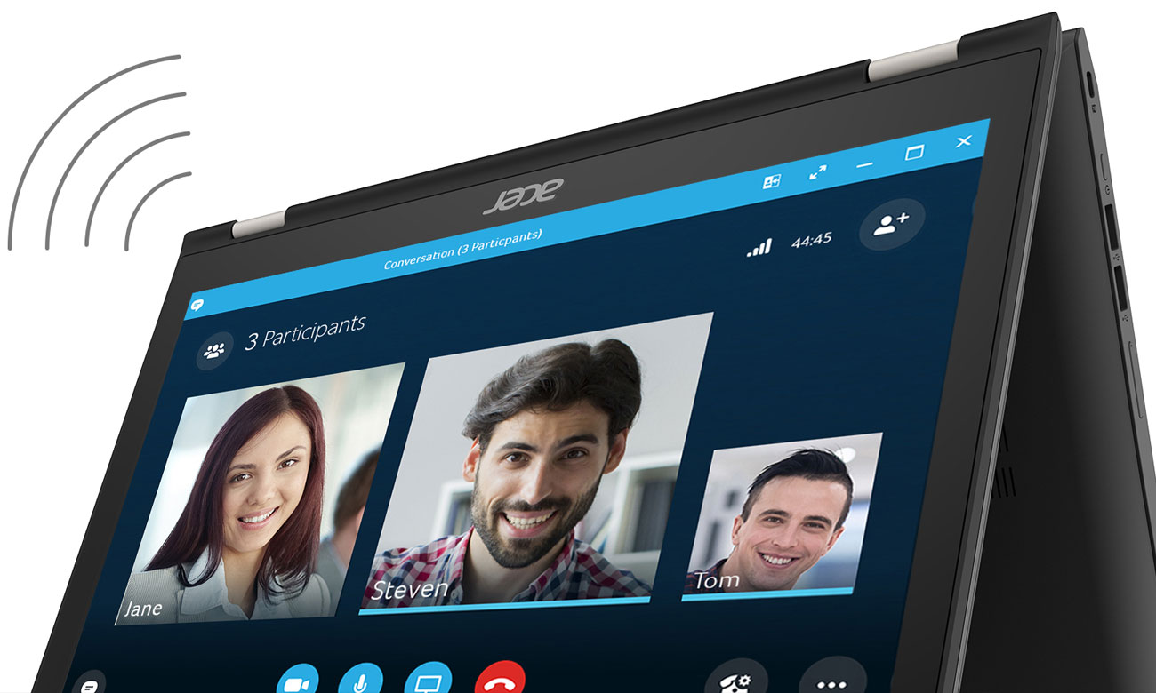 Acer Spin 3 Cortana z obsługą głosu i Skype for Business
