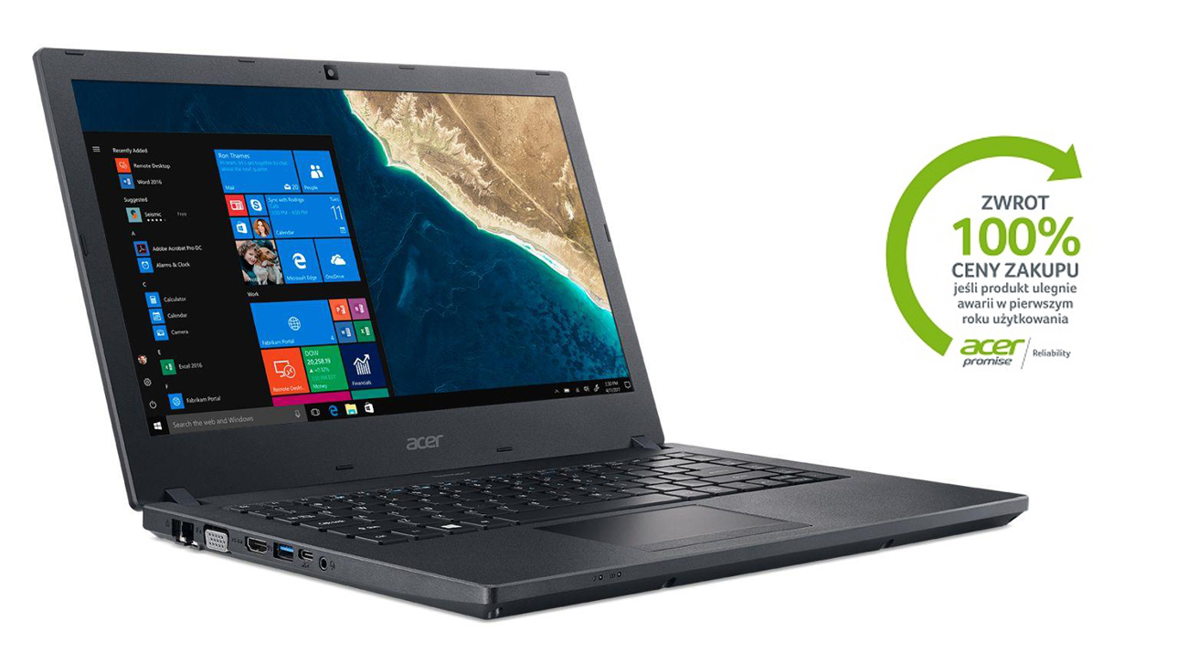 Acer P2410 i3-7130U/8GB/500/10Pro FHD - Notebooki / Laptopy 14,1