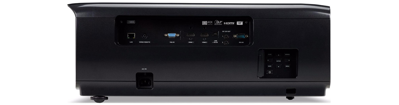 Acer V9800 DLP Widok Na Porty